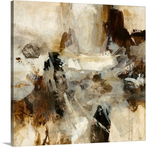 Great Big Canvas "Effervescence" by Randy Hibberd White Brown contemporary Wrapped Canvas Print Wall Artwork