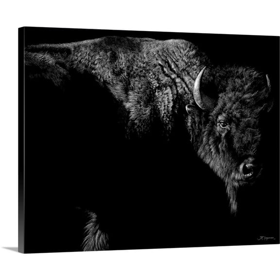 Great Big Canvas "Enduring" by Julie Chapman Light Gray Black and White Wrapped Canvas Print Wall Artwork