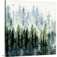 thumbnail image 1 of Great Big Canvas "Evening Treeline Sq"  by Katrina Pete Black Gray   Wrapped Canvas Print Wall Artwork, 1 of 7
