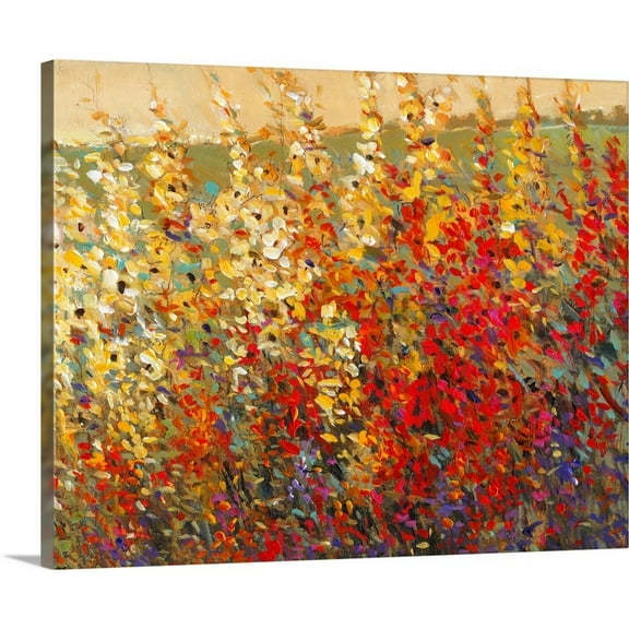 Great Big Canvas "Field of Spring Flowers I"  by Tim O'Toole Red Orange   Wrapped Canvas Print Wall Artwork