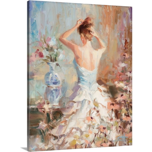 Great Big Canvas "Figurative II"  by Steve Henderson Light Gray Blue Gray figurative  Wrapped Canvas Print Wall Artwork