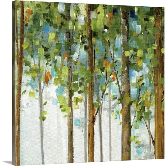 Great Big Canvas "Forest Study III" by Lisa Audit Black Dark Forest Green Wrapped Canvas Print Wall Artwork