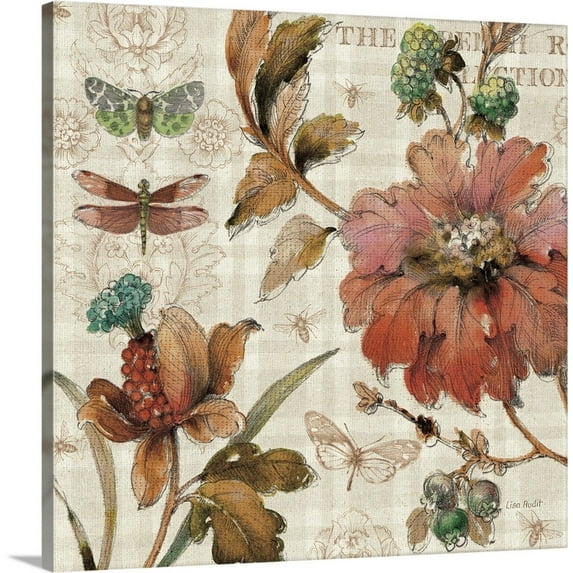 Great BIG Canvas Watercolor Painting Rustic