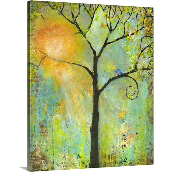 Great Big Canvas "Hello Sunshine" by Blenda Tyvoll Black Brown Wrapped Canvas Print Wall Artwork