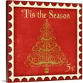 thumbnail image 1 of Great Big Canvas "Holiday Stamp II"  by SD Graphics Studio White Olive Green   Wrapped Canvas Print Wall Artwork, 1 of 7