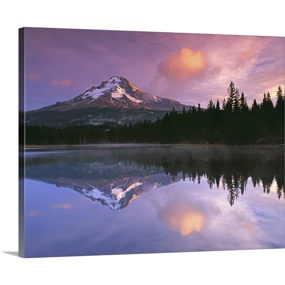 Great Big Canvas "Mt. Hood II"  by Ike Leahy Silver Muted Blue   Wrapped Canvas Print Wall Artwork