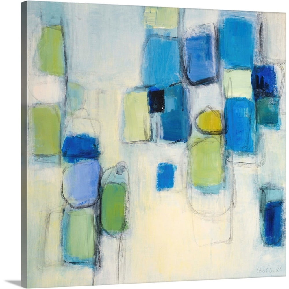 Great Big Canvas "On The Harbor II" by Lanie Loreth Blue Dark Blue