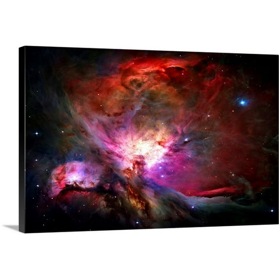 Great Big Canvas "Orion Nebula" by Michael Tompsett Burgundy Pale Blue Wrapped Canvas Print Wall Artwork