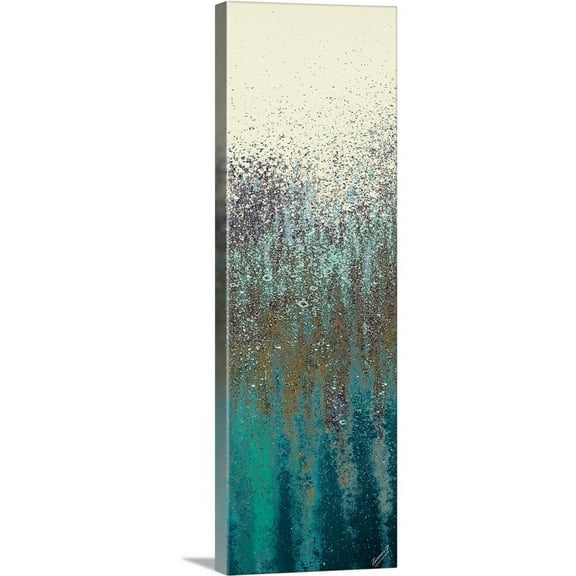 Great Big Canvas "Teal Woods I" by Roberto Gonzalez White Gray contemporary Wrapped Canvas Print Wall Artwork