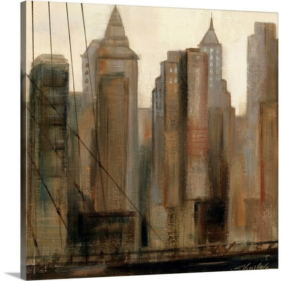 Great Big Canvas "View from the Bridge II"  by Silvia Vassileva Dark Forest Green    Wrapped Canvas Print Wall Artwork