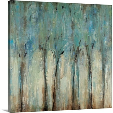 Great Big Canvas "Whispering Winds"  by Liz Jardine Light Gray Dark Gray Abstract  Wrapped Canvas Print Wall Artwork