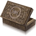 thumbnail image 1 of Great Birthday Gift Ideas Handmade Decorative Wooden Jewelry Box Jewelry Organizer Keepsake Box Treasure Chest Trinket Holder Watch Box Storage Box Anniversary Housewarming Gifts Women, 1 of 8