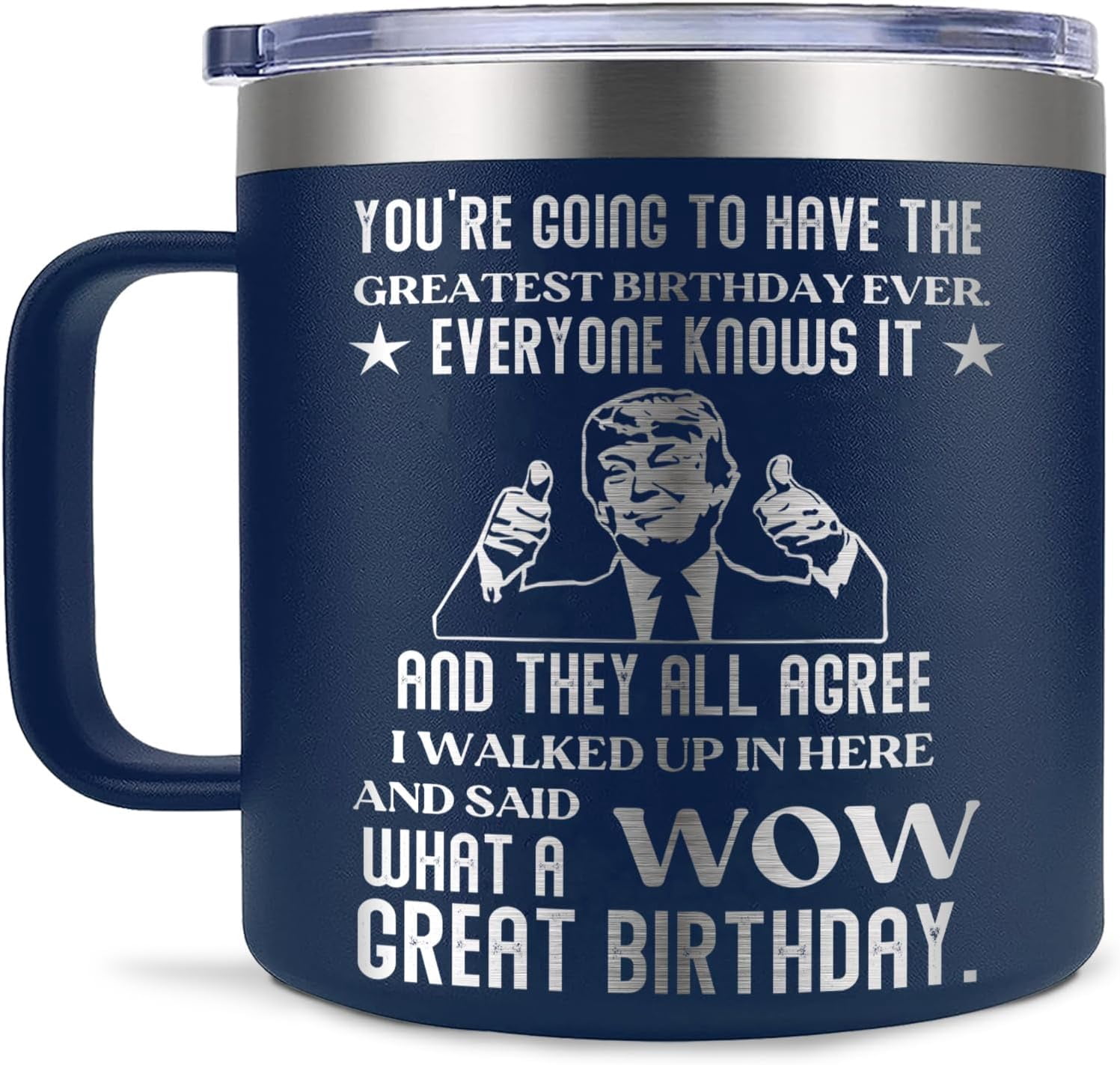 Great Birthday Gifts for Men Funny Gifts for Boyfriend 14oz Blue Coffee ...