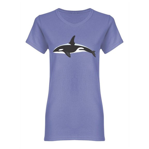 Great Black Orca Shaped T-Shirt Women -Image by Shutterstock, Female Large