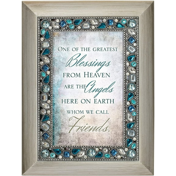 Great Blessings From Heaven Brushed Silvertone Easel Back Photo Frame
