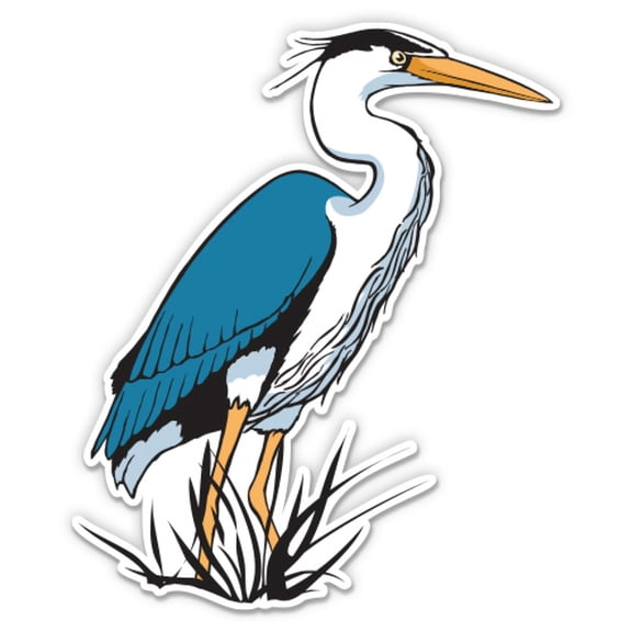 Great Blue Heron - 3" Vinyl Sticker - For Car Laptop Water Bottle Phone - Waterproof Decal