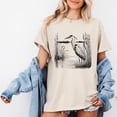thumbnail image 1 of Great Blue Heron Marsh Scene T-Shirt, Retro Wildlife Art Shirt, Birding Bird Watching Apparel, Blue Heron Clothing, Bird Lover All Size S-5Xl, 1 of 4