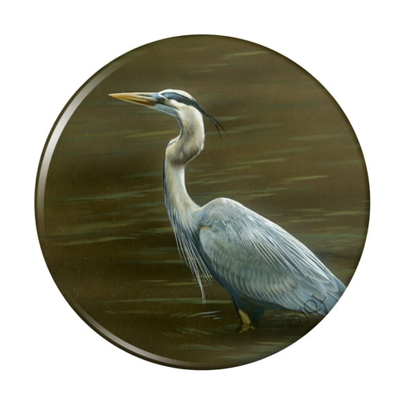 Great Blue Heron Pinback Button Pin