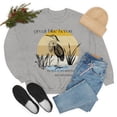 thumbnail image 1 of Great Blue Heron Sweatshirt Bird Lover Long Sleeve Shirt Nature Gift Ideas Grey Small, 1 of 10