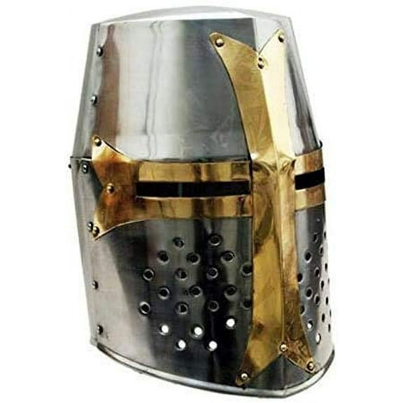 THOR INSTRUMENTS Great Brass Crusader Knight Helmet