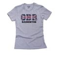 thumbnail image 1 of Great Britain Badminton - Olympic Games - Rio - Flag Women's Cotton Grey T-Shirt, 1 of 2