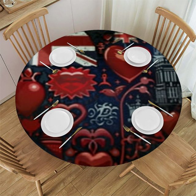 Great Britain Crown All Top Cover Elastic Edge Tablecloth Waterproof ...