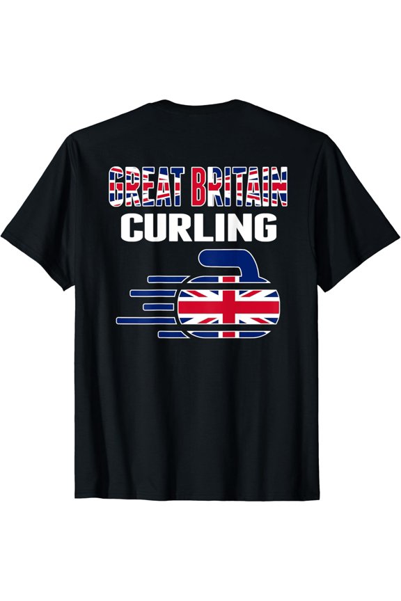 Great Britain Curling Fans Jersey Uk Winter Sports Lovers T-Shirt Unisex Full Size S-5XL