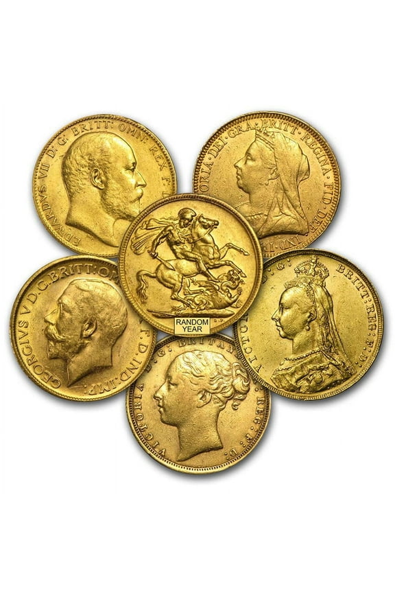 Great Britain Gold Sovereign Coins (Random) Avg Circ - Walmart