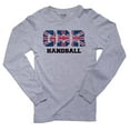thumbnail image 1 of Great Britain Handball - Olympic Games - Rio - Flag Men's Long Sleeve Grey T-Shirt, 1 of 2