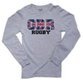 thumbnail image 1 of Great Britain Rugby - Olympic Games - Rio - Flag Men's Long Sleeve Grey T-Shirt, 1 of 2