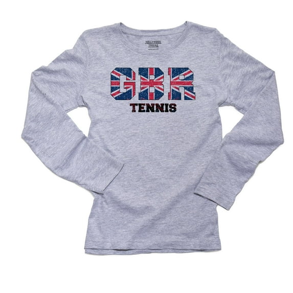 Great Britain Tennis - Olympic Games - Rio - Flag Women's Long Sleeve Grey T-Shirt