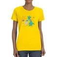 thumbnail image 1 of Great Britain Tourist Map T-Shirt Women -Image by Shutterstock, Female 3X-Large, 1 of 4