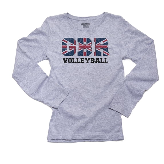 Great Britain Volleyball - Olympic Games - Rio - Flag Women's Long Sleeve Grey T-Shirt
