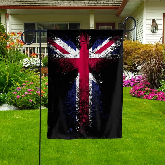 Great British Flag With Eagle Painting - Proud Great Britain Garden Flag (11.5x17.5) Double-Sided Decorative Polyester Indoor/Outdoor Flag