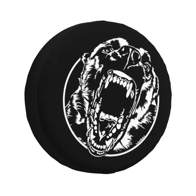 Great Brown Grizzly Bear Tire Cover 4WD 4x4 RV Spare Wheel Protector for Land Cruiser Prado 14
