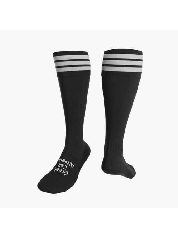 | 3 Stripe Soccer Referee Socks 3 PAIRS Pro White Striped Futbol