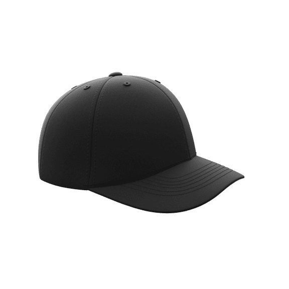 Great Call Athletics | Black 6-stitch Combo Large/XL Pro Flex Fit Umpire Hat Baseball Softball NFHS Ump Cap Poly Spandex