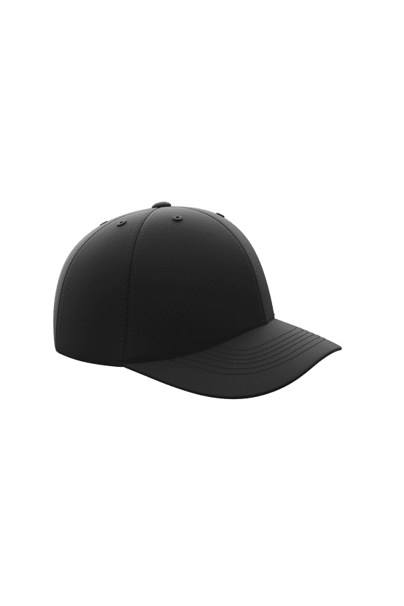 | Black 6-stitch Combo Small/Medium Pro Flex Fit Umpire Hat Baseball Softball NFHS Ump Cap Poly Spandex