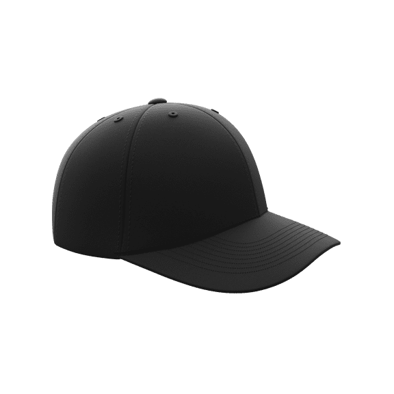 Great Call Athletics | Black 8-stitch Base Small/Medium Pro Flex Fit Umpire Hat Baseball Softball NFHS Ump Cap Poly Spandex