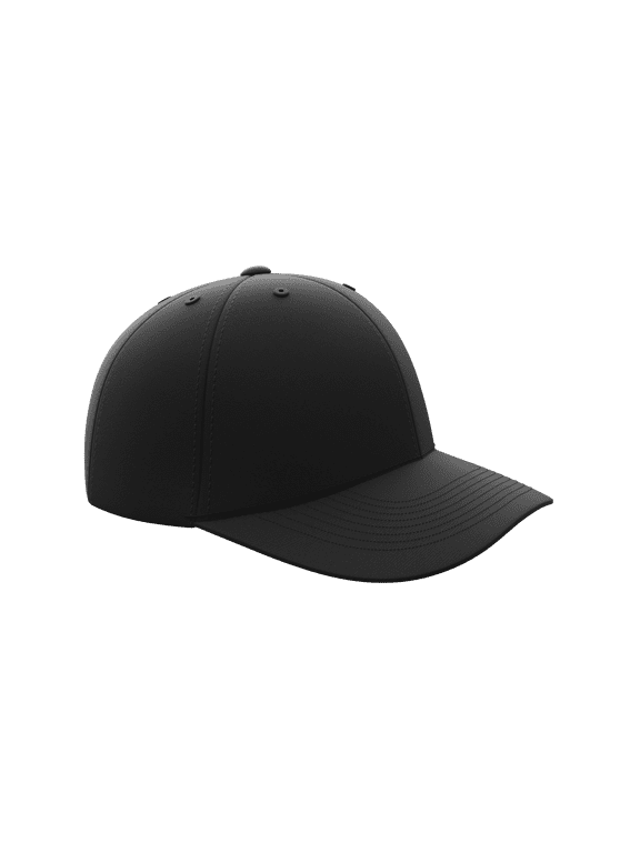| Black 8-stitch Base Small/Medium Pro Flex Fit Umpire Hat Baseball Softball NFHS Ump Cap Poly Spandex