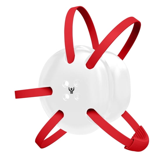 Great Call Athletics Classic Wrestling Headgear Varsity Red Straps - White w/ Varsity Red Straps