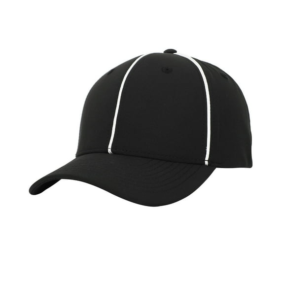 Great Call Athletics | Professional Referee Hat | Black White Poly Spandex Football Lacrosse Hat | Small/Medium (7 - 7 1/4)