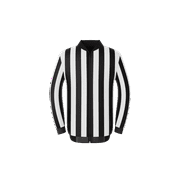 Great Call Athletics | Reversible 2" Stripe Football Lacrosse Referee Jacket Zipper Nylon Shell Water Wind Resistant Official | All Black Side | 4XL