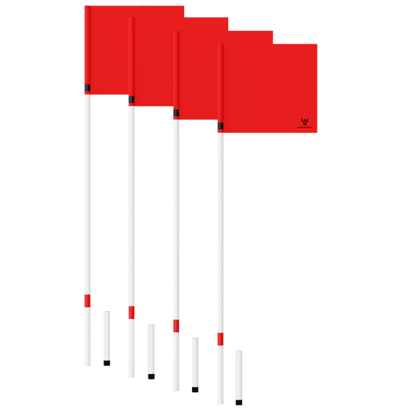 Great Call Athletics Spring Soccer Pro Field Corner Flag Set of 4 Red Flags