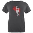 thumbnail image 1 of Great Canadian Moose Halftone Womens Soft Heather T Shirt Deep Heather MD, 1 of 1