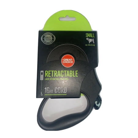 Great Choice Retractable Cord Dog Leash Small Black