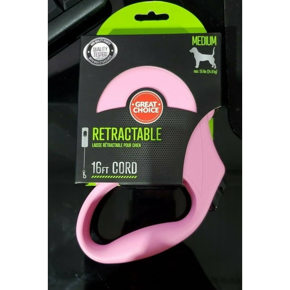 Great Choice Retractable Leash Medium Light Pink