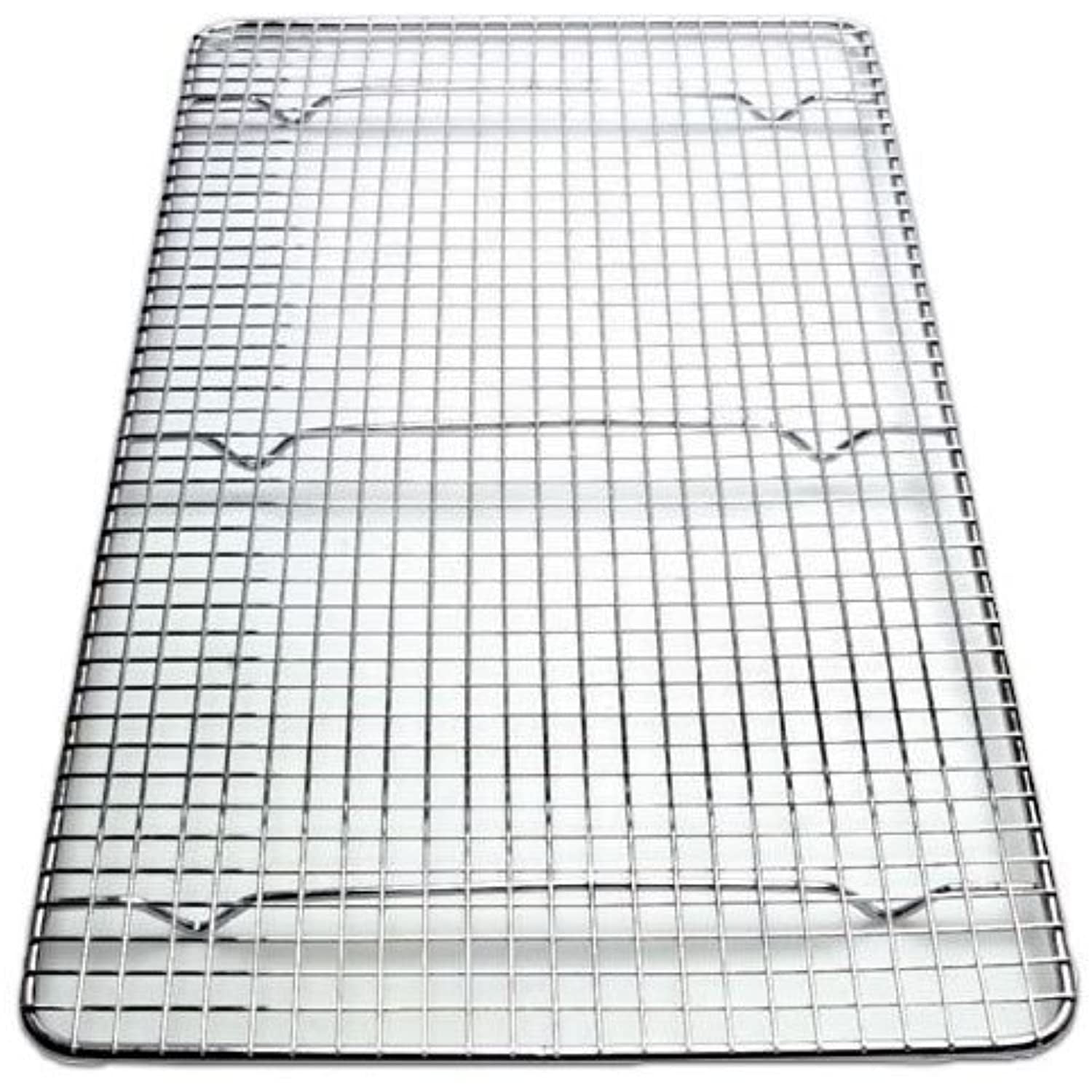 Choice 8 1/2 x 12 Chrome Plated Footed Wire Cooling Rack for Quarter Size  Sheet Pan