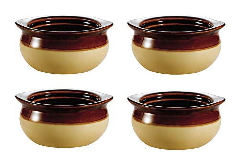 Great Credentials Oven Proof Ceramic Soup Crock Bowl, Microwave Safe