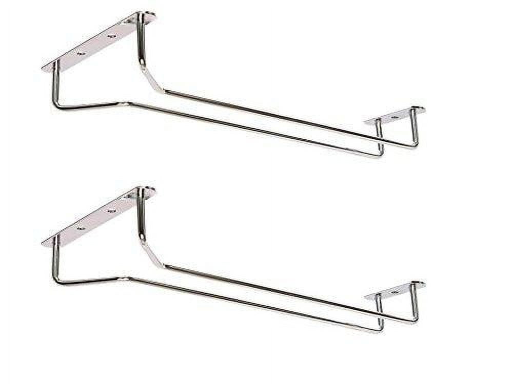 Great Credentials Chrome Finish Wine Glass Rack, Under Cabinet Wire ...